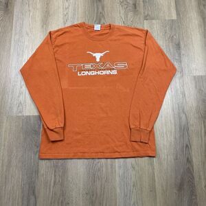 Texas Longhorns Shirt Mens Large NCAA Football Tradition Long Sleeve Gildan